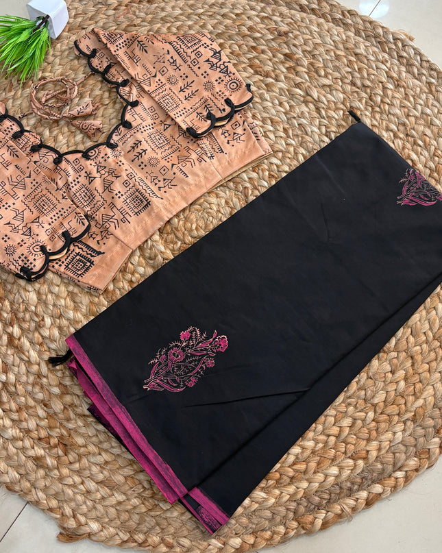 Saree with Stitched Blouse - (SIZE-36 - 40) - SWSB 631
