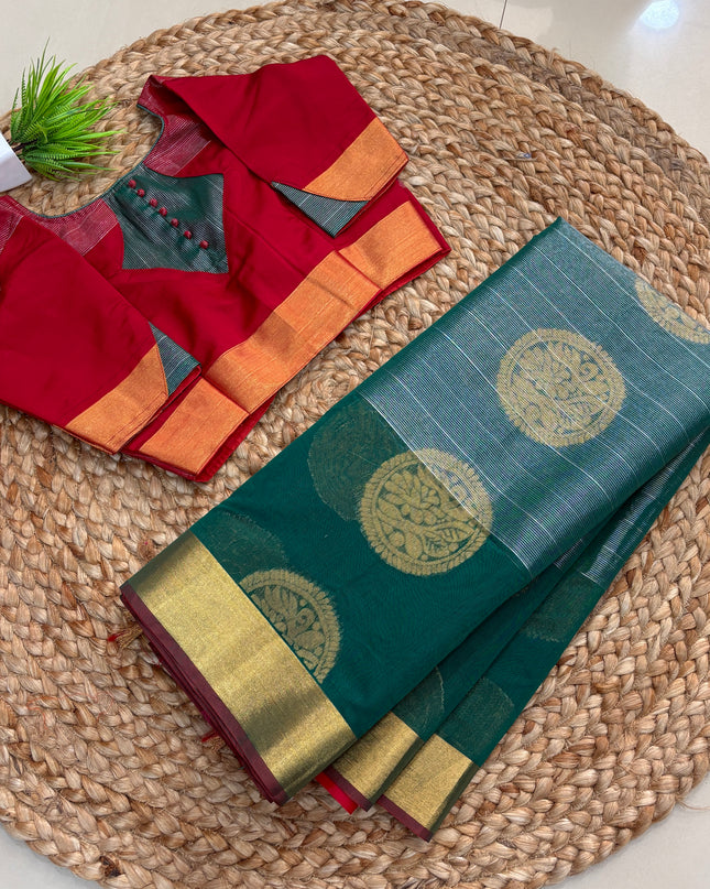 Saree With Stitched Blouse - (SIZE-36-40) - SWSB 644