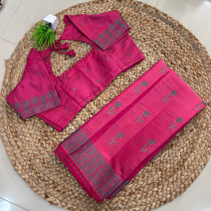 Saree With Stitched Blouse - (SIZE-42-46) - SWSB 640