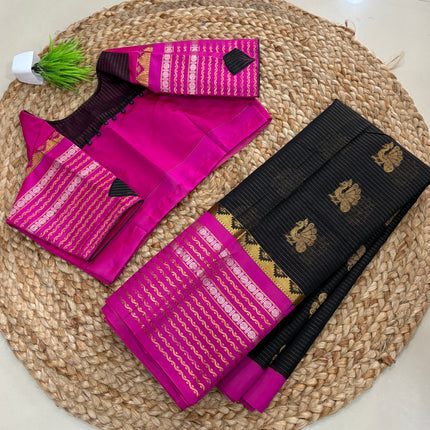 Saree With Stitched Blouse - (SIZE-40-44) - SWSB 645