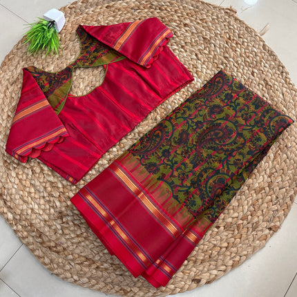 Saree With Stitched Blouse - (SIZE-38-42) - SWSB 638
