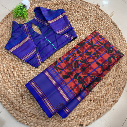 Saree With Stitched Blouse - (SIZE-34-38) - SWSB 637