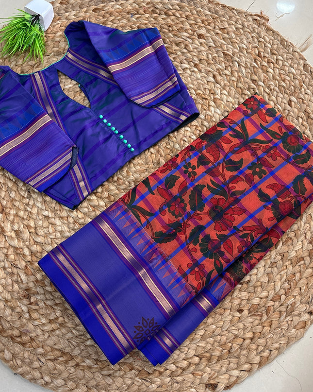 Saree With Stitched Blouse - (SIZE-34-38) - SWSB 637