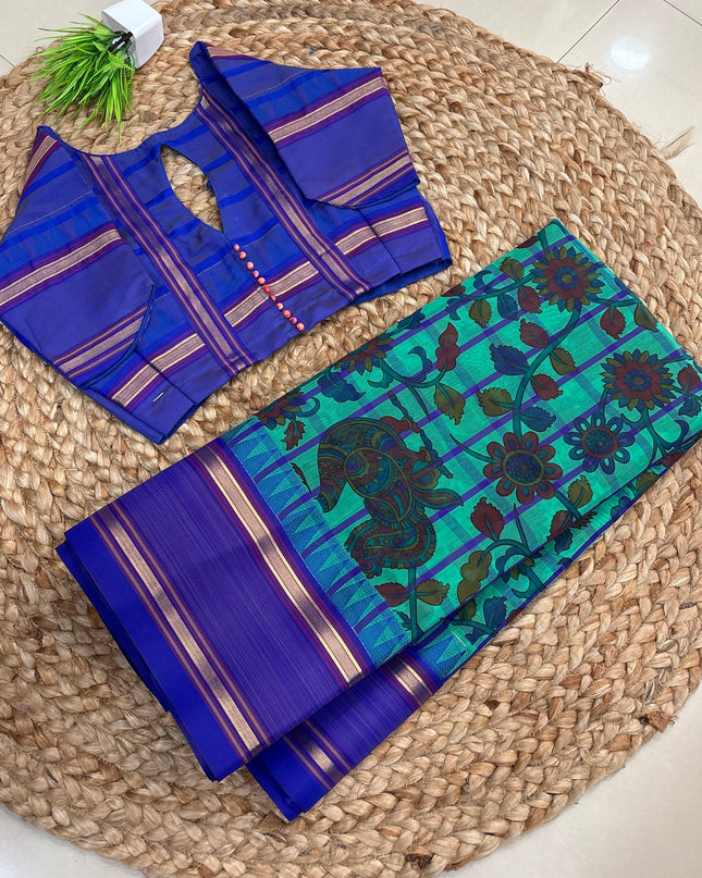 Saree With Stitched Blouse - (SIZE-34-38) - SWSB 634