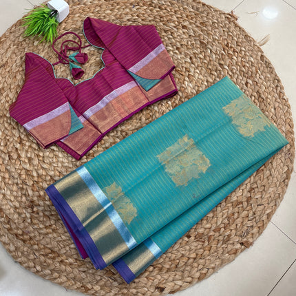 Saree With Stitched Blouse - (SIZE-34-38) - SWSB 633