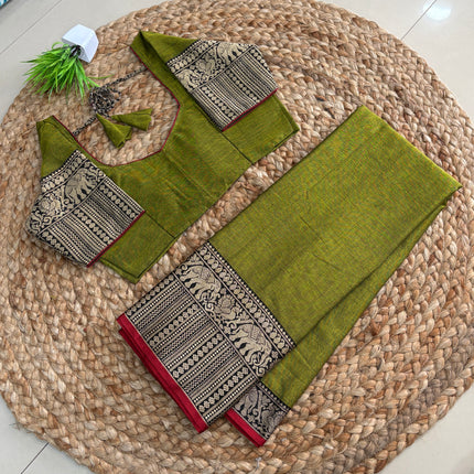 Saree with Stitched Blouse - (SIZE-36 - 38) - SWSB 649