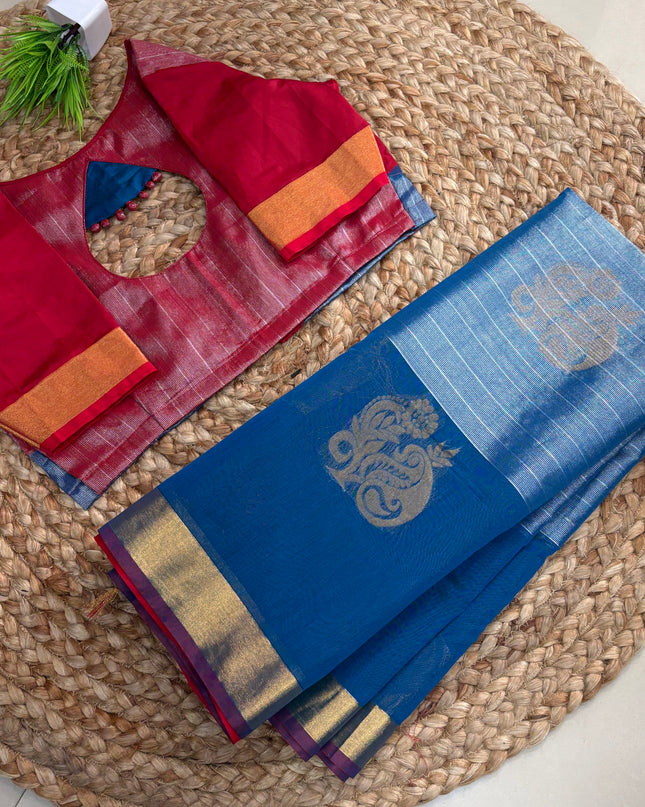 Saree With Stitched Blouse - (SIZE-38-42) - SWSB 664