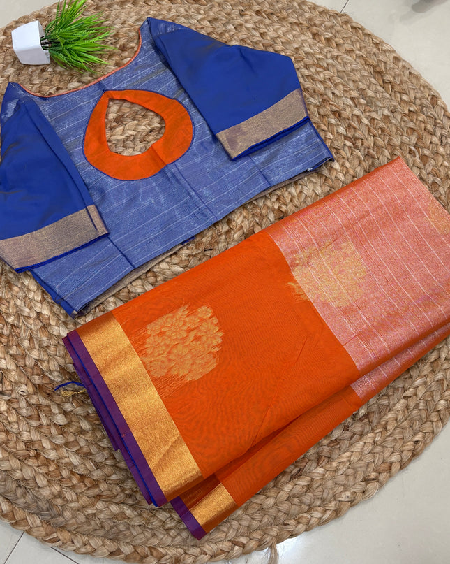 Saree With Stitched Blouse - (SIZE-38-42) - SWSB 661