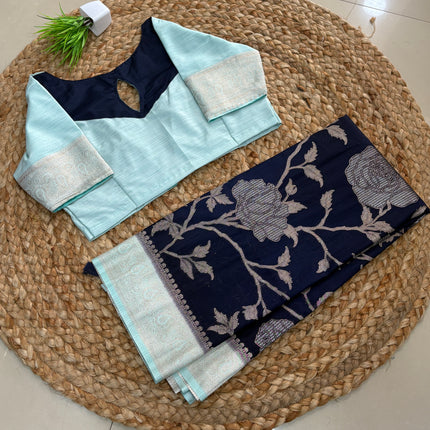 Saree With Stitched Blouse - (SIZE-36-40) - SWSB 655