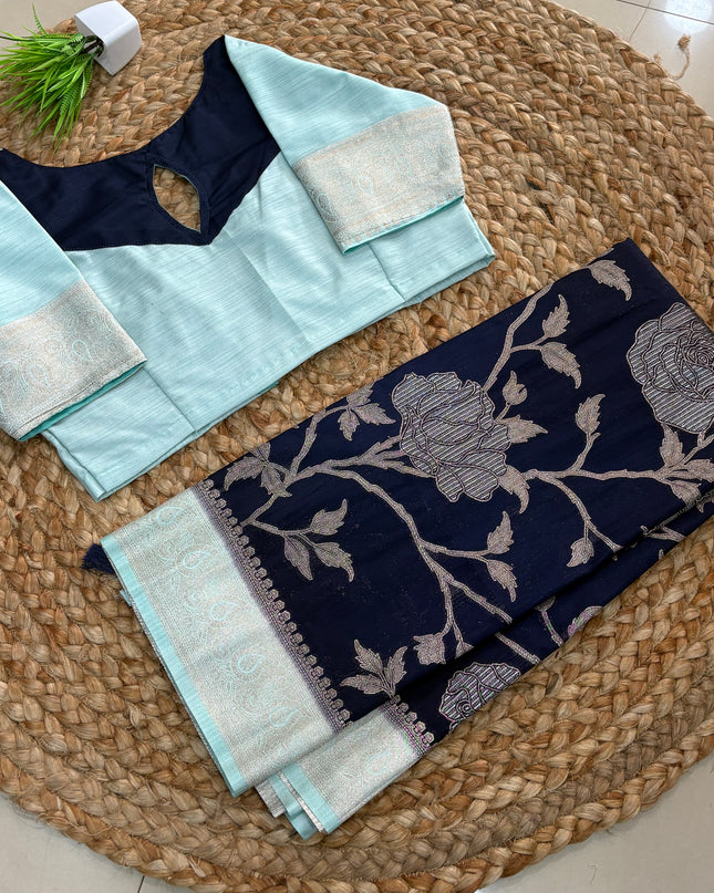 Saree With Stitched Blouse - (SIZE-36-40) - SWSB 655