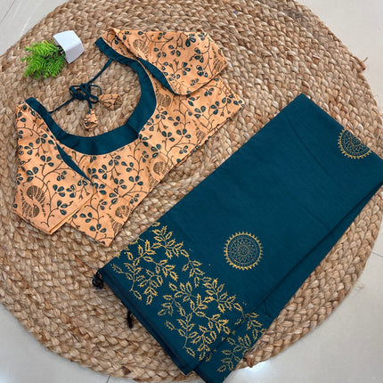 Saree With Stitched Blouse - (SIZE-36-40) - SWSB 668