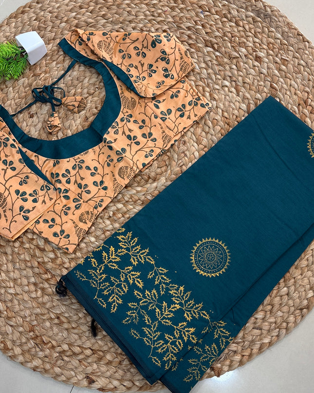 Saree With Stitched Blouse - (SIZE-36-40) - SWSB 668