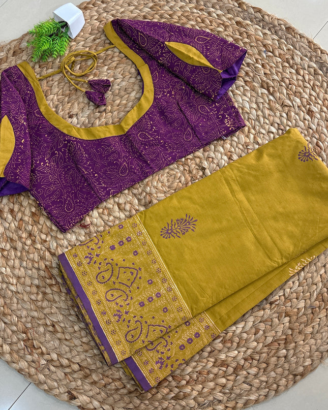 Saree With Stitched Blouse - (SIZE-36-40) - SWSB 670