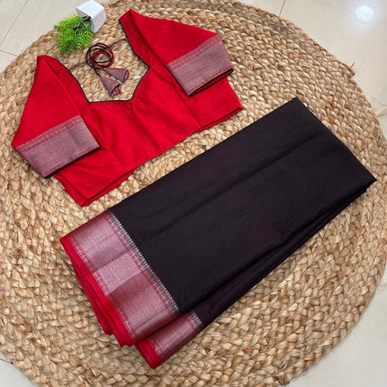 Saree With Stitched Blouse - (SIZE-34-38) - SWSB 666