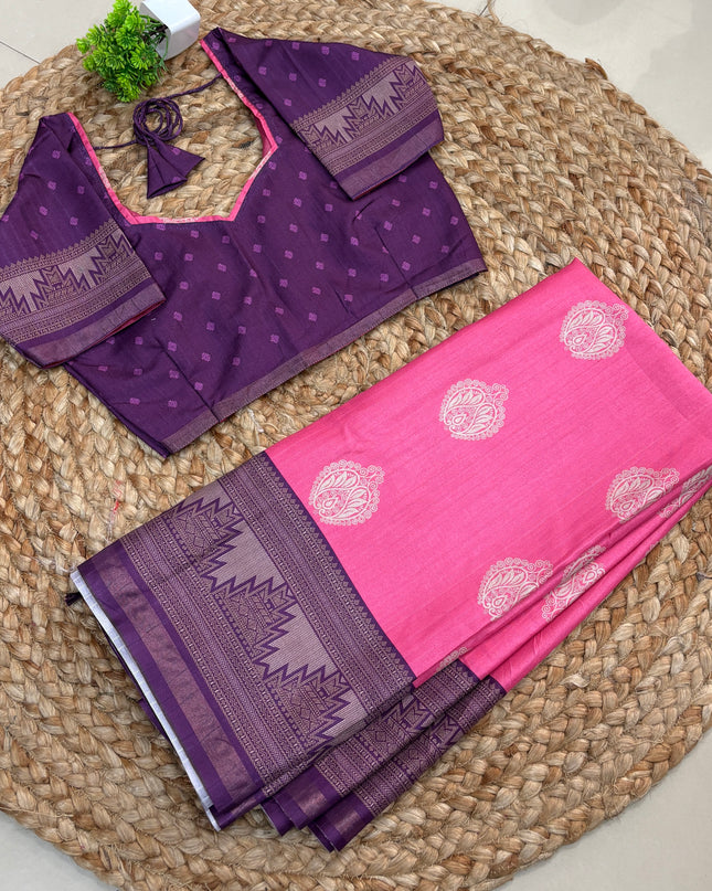 Saree With Stitched Blouse - (SIZE-34-38) - SWSB 689