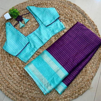 Saree With Stitched Blouse - (SIZE-38-42) - SWSB 681