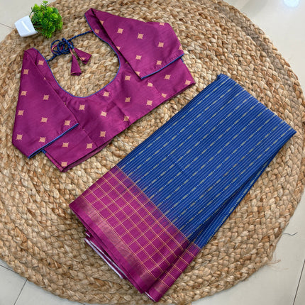 Saree With Stitched Blouse - (SIZE-38-42) - SWSB 679
