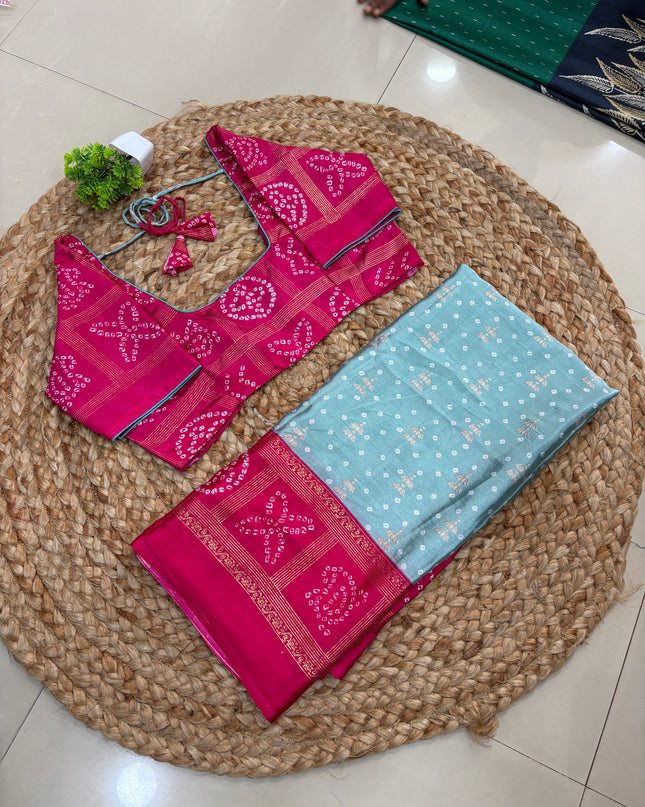 Saree With Stitched Blouse - (SIZE-38-42) -SWSB 678