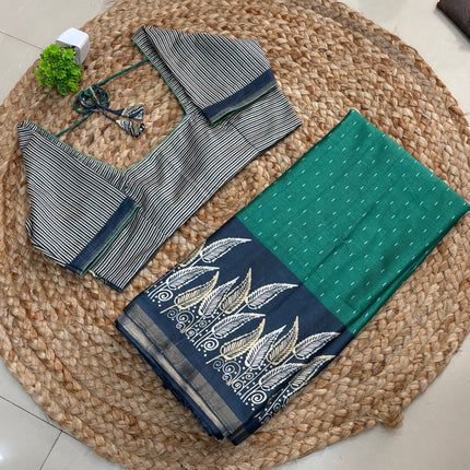 Saree With Stitched Blouse - (SIZE-38-42) - SWSB 676