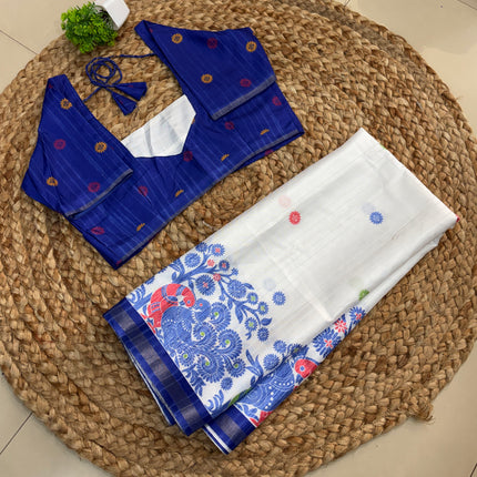 Saree With Stitched Blouse - (SIZE-34-38) - SWSB 690
