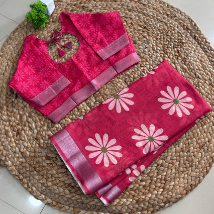 Saree With Stitched Blouse - (SIZE-36-40) - SWSB 798