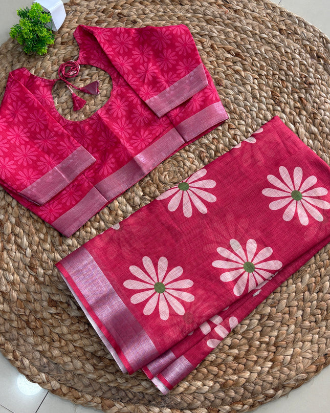 Saree With Stitched Blouse - (SIZE-36-40) - SWSB 798