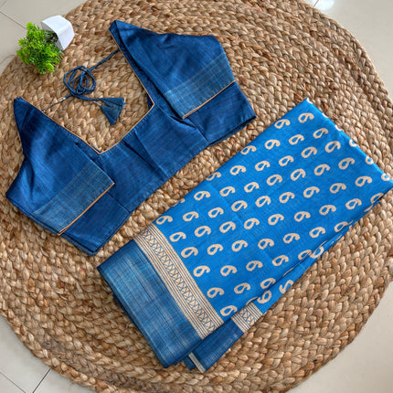 Saree With Stitched Blouse - (SIZE-36-40) - SWSB 799