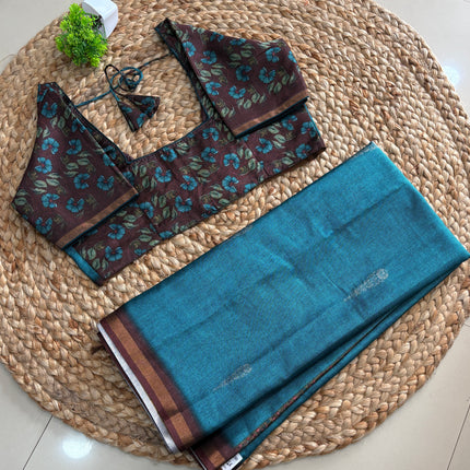 Saree With Stitched Blouse - (SIZE-38-42) - SWSB 772