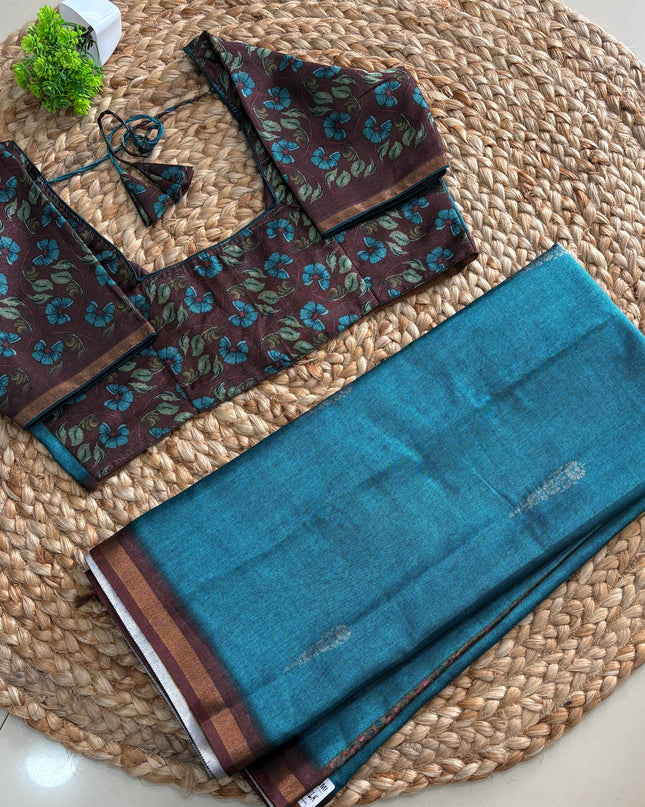 Saree With Stitched Blouse - (SIZE-38-42) - SWSB 772