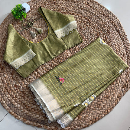 Saree With Stitched Blouse - (SIZE-36-40) - SWSB 796