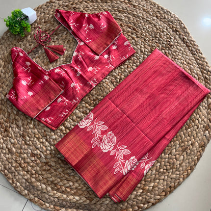 Saree With Stitched Blouse - (SIZE-34-38) - SWSB 815