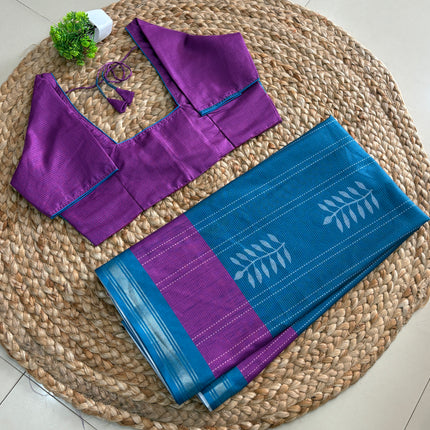 Saree With Stitched Blouse - (SIZE-38-42) - SWSB 814
