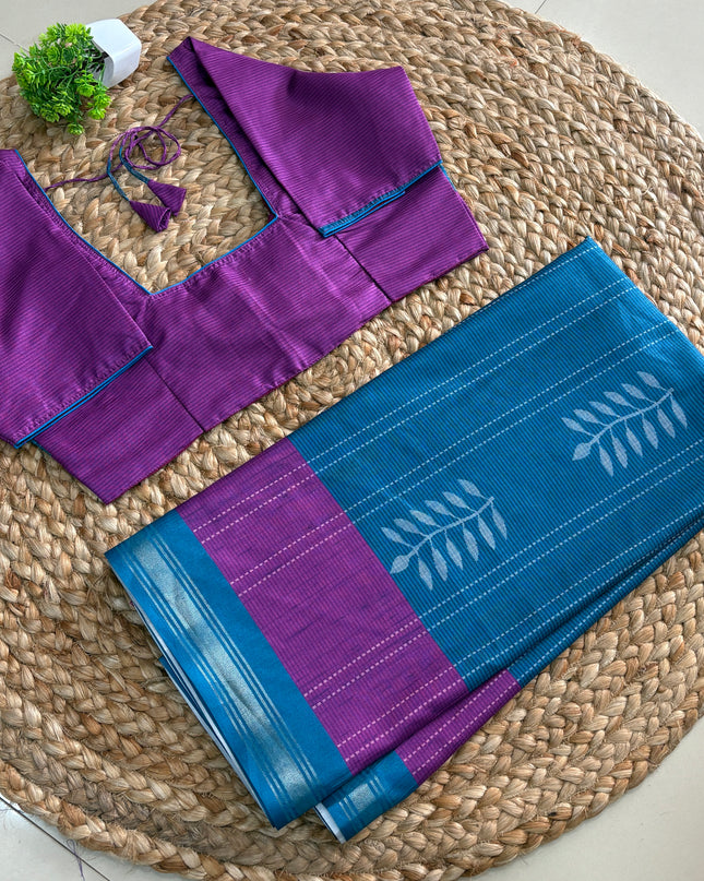 Saree With Stitched Blouse - (SIZE-38-42) - SWSB 814