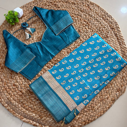 Saree With Stitched Blouse - (SIZE-36-40) - SWSB 778