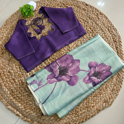 Saree With Stitched Blouse - (SIZE-38-42) - SWSB 770