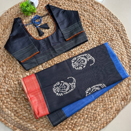 Saree With Stitched Blouse - (SIZE-36-40) - SWSB 779