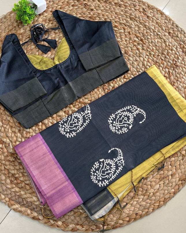 Saree With Stitched Blouse - (SIZE-38-42) - SWSB 786