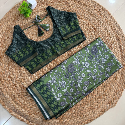 Saree With Stitched Blouse - (SIZE-36-40) - SWSB 795