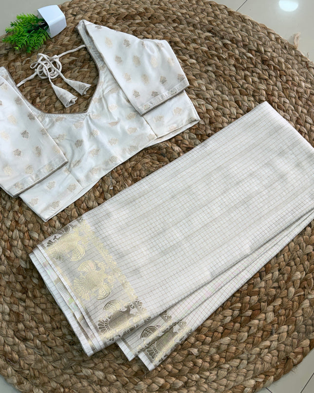 Saree With Stitched Blouse - (SIZE-36-40) - SWSB 700