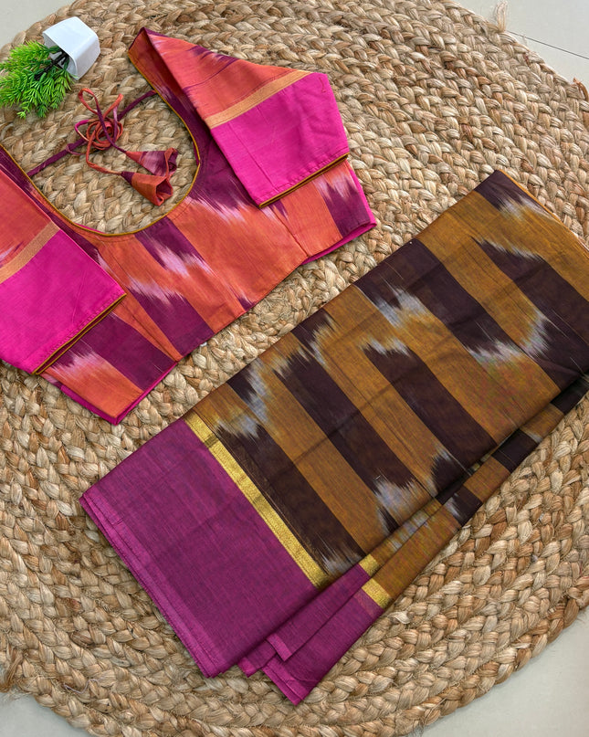 Saree With Stitched Blouse - (SIZE-34-38) - SWSB 692