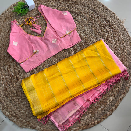 Saree With Stitched Blouse - (SIZE-36-40) - SWSB 707