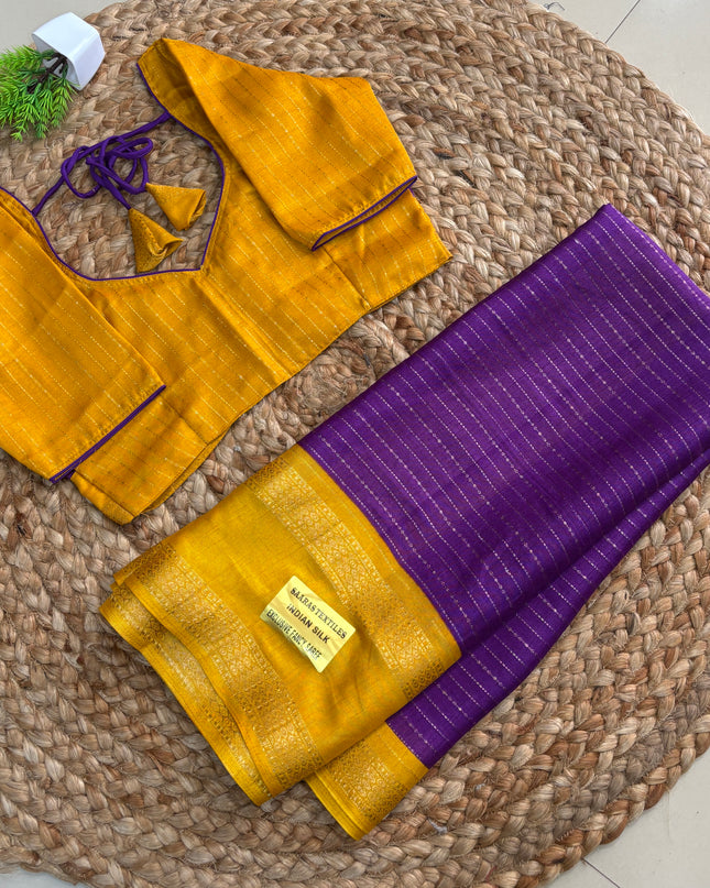 Saree With Stitched Blouse - (SIZE-36-40) - SWSB 708