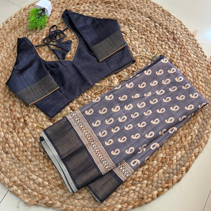 Saree With Stitched Blouse - (SIZE-34-38) - SWSB 695