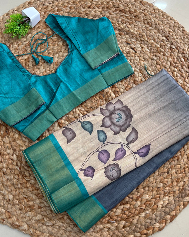 Saree With Stitched Blouse - (SIZE-36-40) - SWSB 704
