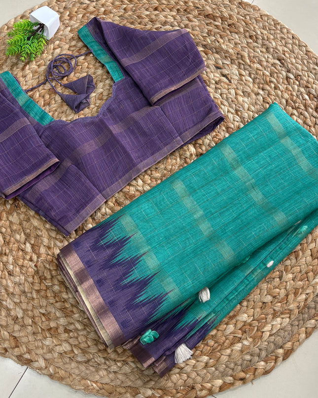Saree With Stitched Blouse - (SIZE-36-40) - SWSB 702