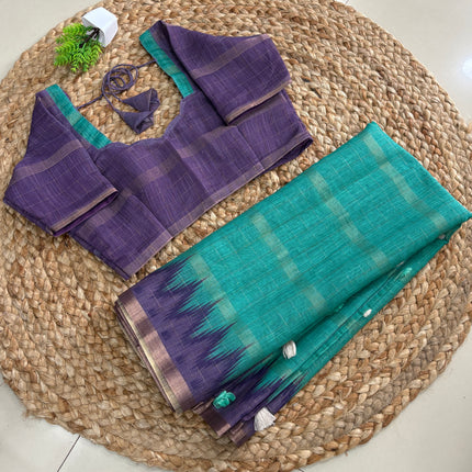 Saree With Stitched Blouse - (SIZE-38-42) - SWSB 768