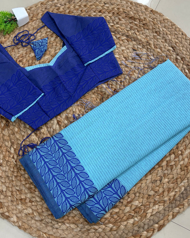 Saree With Stitched Blouse - (SIZE-36-40) - SWSB 697