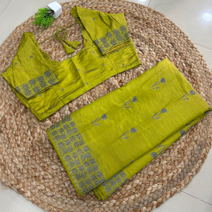 Saree With Stitched Blouse - (SIZE-40-44) - SWSB 718