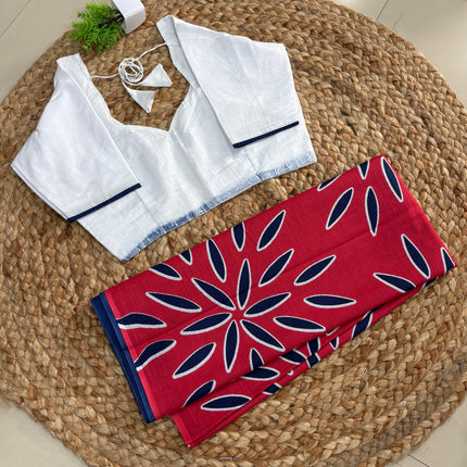 Saree With Stitched Blouse - (SIZE-36-40) - SWSB 710