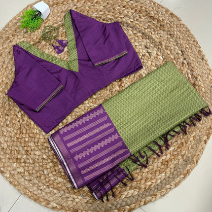 Saree With Stitched Blouse - (SIZE-40-44) - SWSB 717